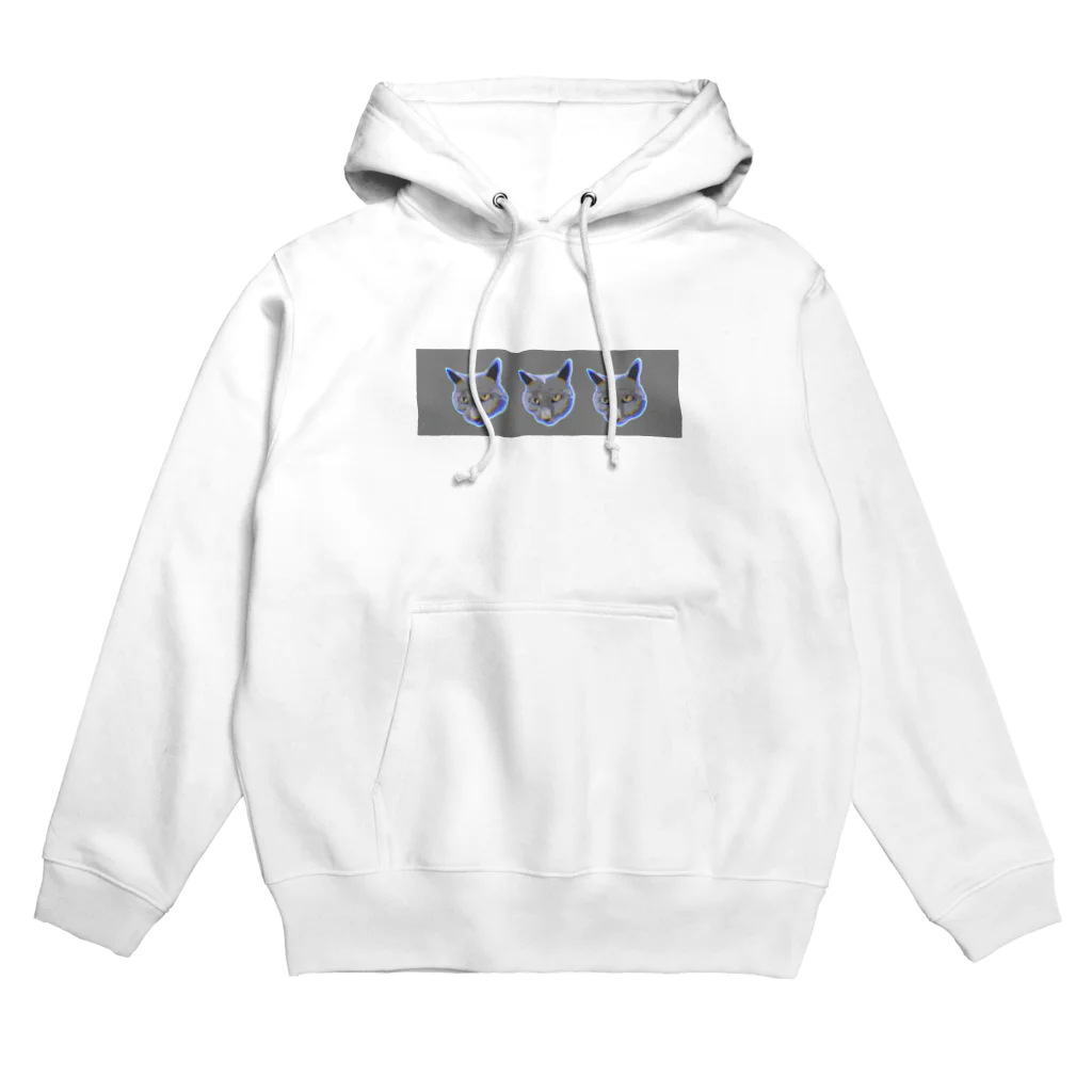 ロシアンブルーとマルチーズのパーティーロシアンブルー(灰) Hoodie