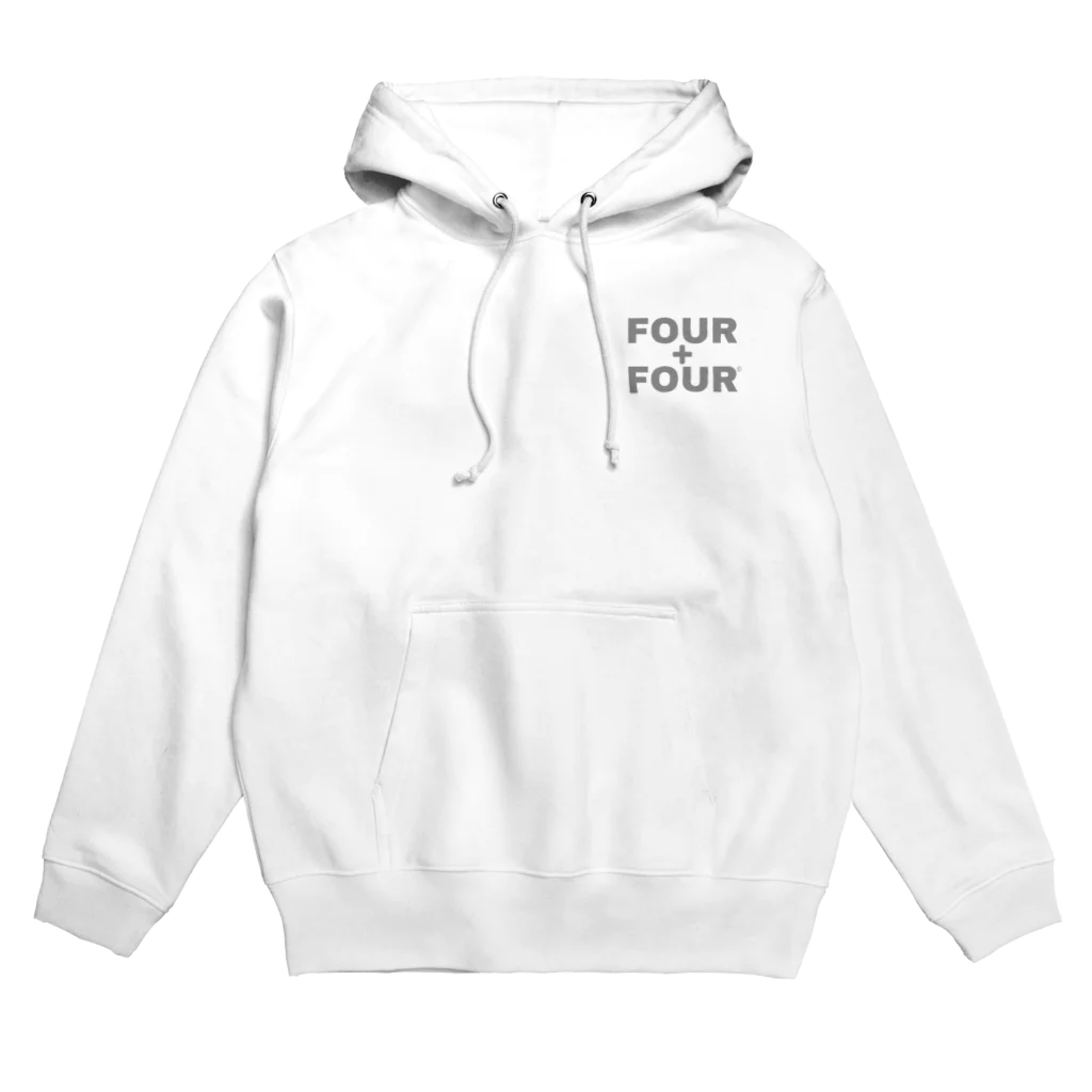 FOUR＋FOURのスケートボードデザイン（モノクロ） パーカー