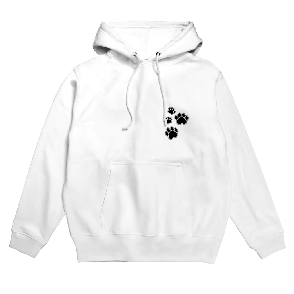 ぷぅ猫堂の黒猫親子の市松模様デザイン Hoodie