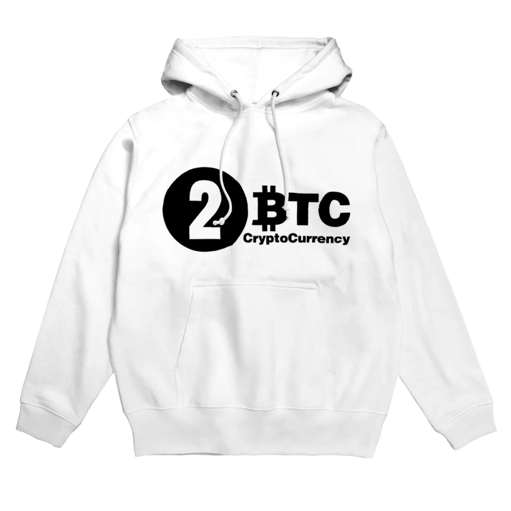 10BTCの2BTC(Black-Logo) Hoodie