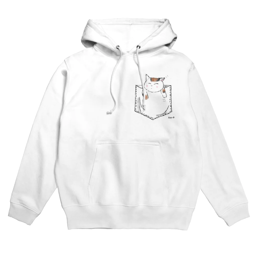 ねこふく本舗の猫　ぽけっと　前向き Hoodie