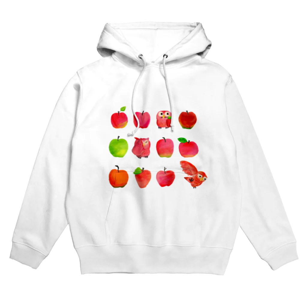 zakka shop Owls & Apples のりんごと赤ちゃんふくろう Hoodie