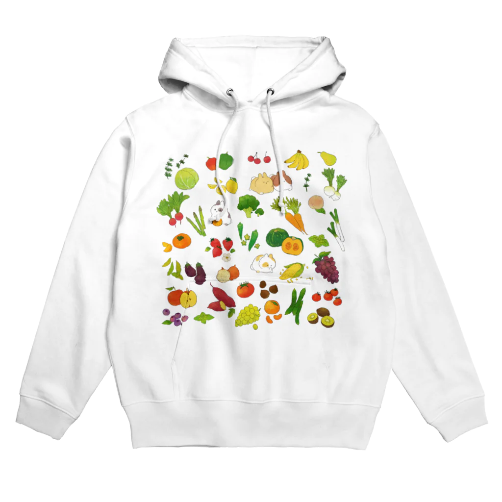 こけしのうさぎと野菜と果物と。 Hoodie