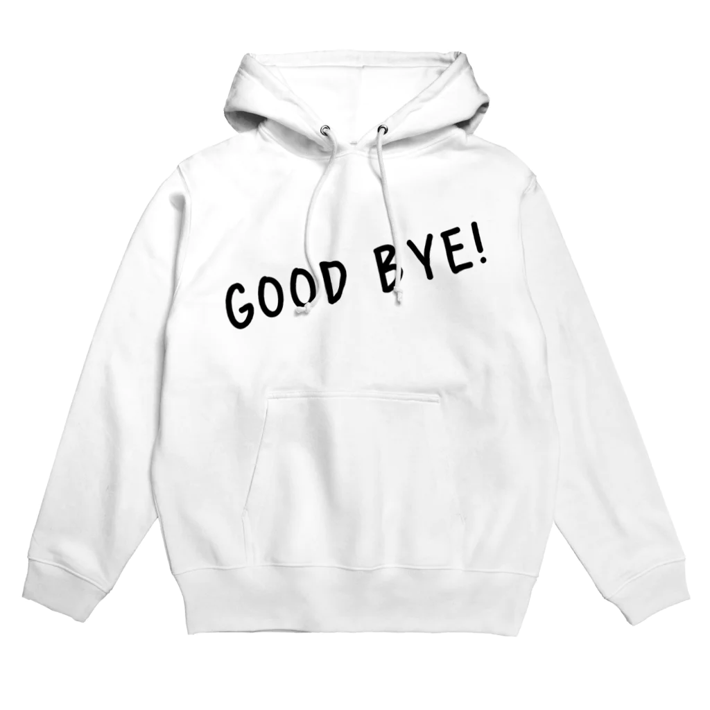 SANKAKU DESIGN STOREのGood Bye! カジュアル黒 Hoodie