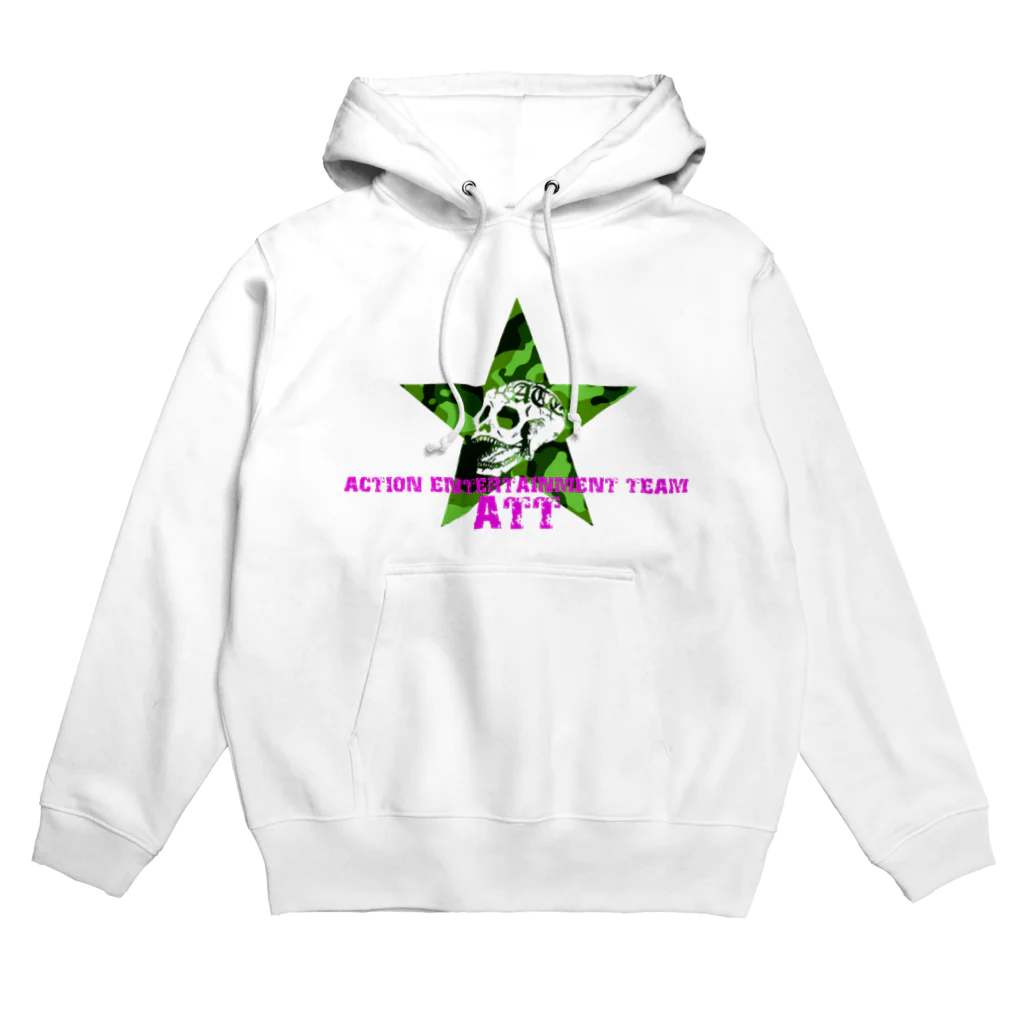 ATTactionのATTドクロ（迷彩星）ウェア・グッズ Hoodie