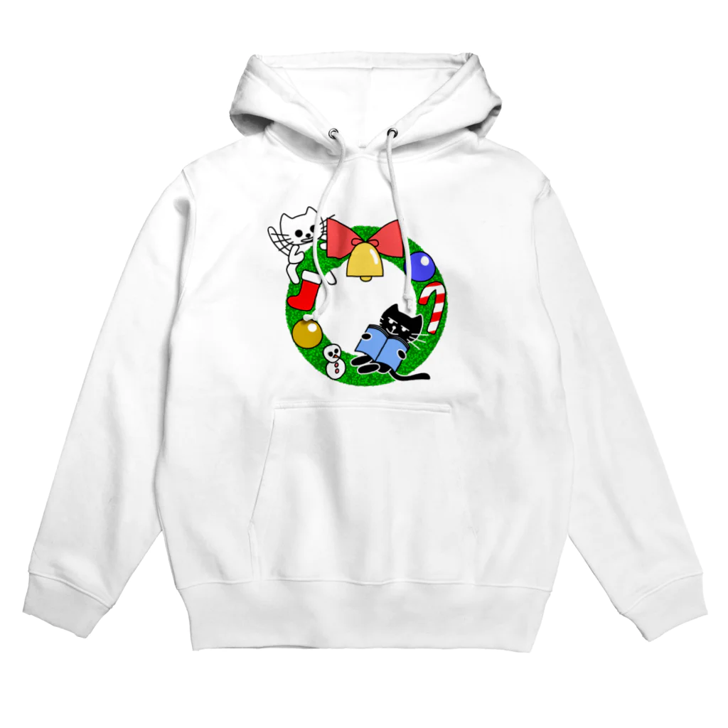 J's Mart 2ndのたまとクロとクリスマスリース Hoodie