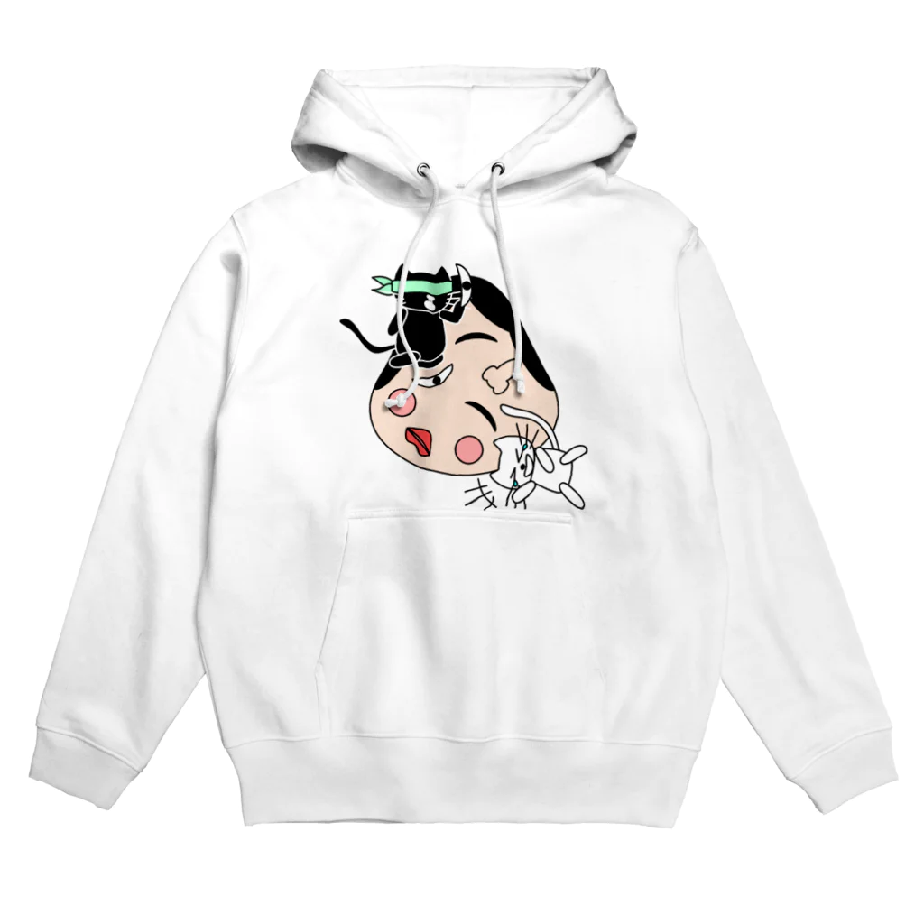 J's Mart 2ndのたまとクロの福笑い Hoodie