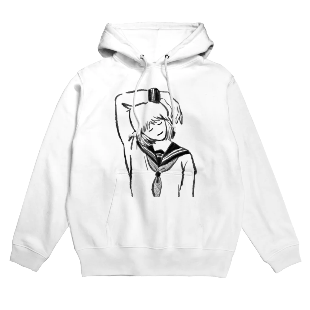 FUNAO marketの中庭の端から２つ目のベンチ Hoodie