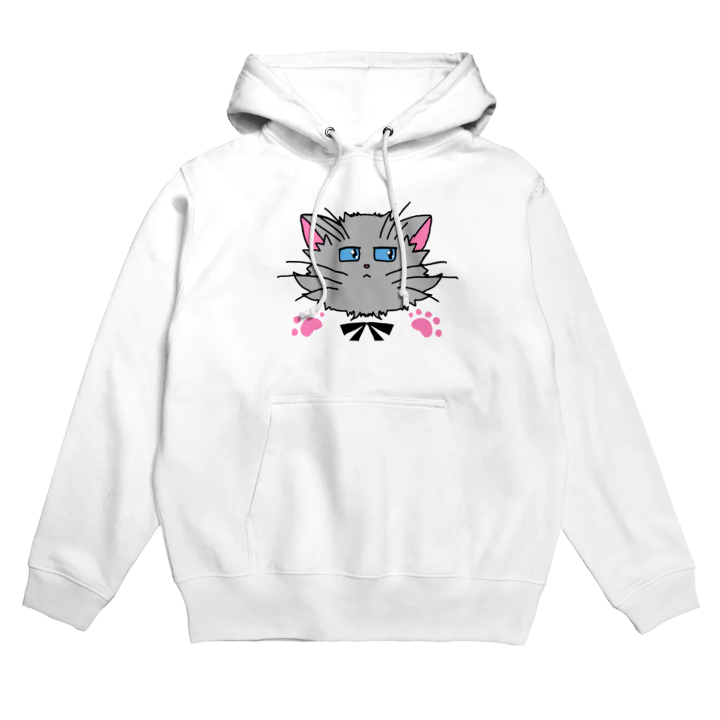 ねこねこうおのクールな灰猫くん Hoodie