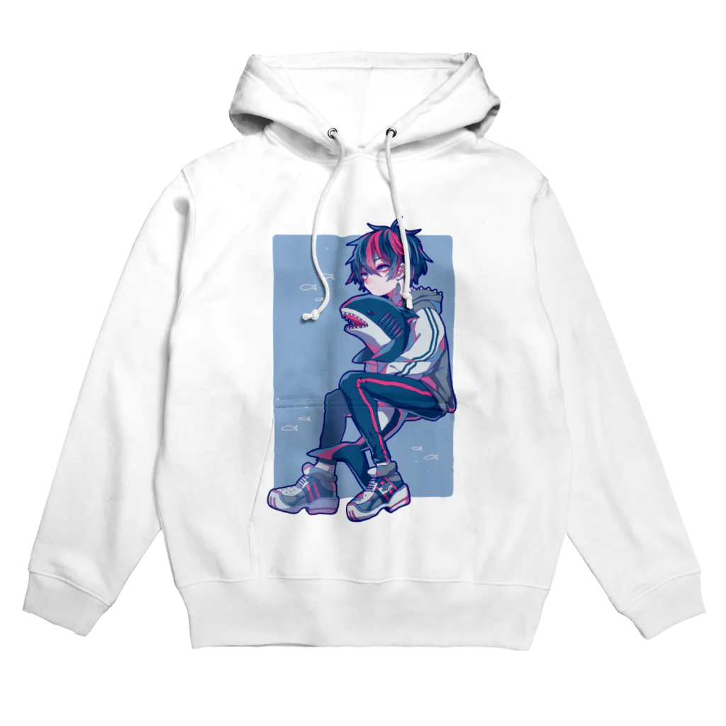 インフルエンザにだけは強い男のサメくん Hoodie