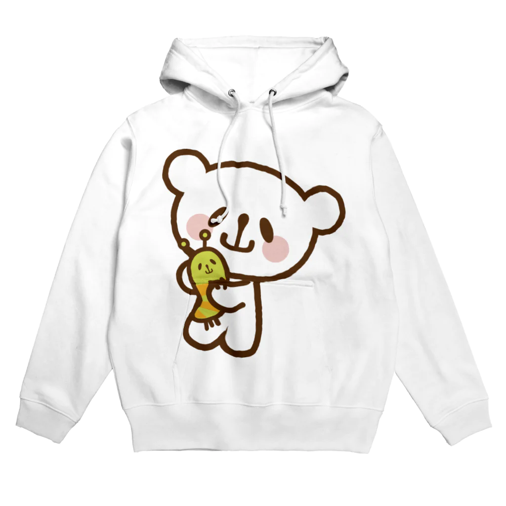 おやまくまオフィシャルWEBSHOP:SUZURI店のなかよしおやまくまとおやまむし Hoodie