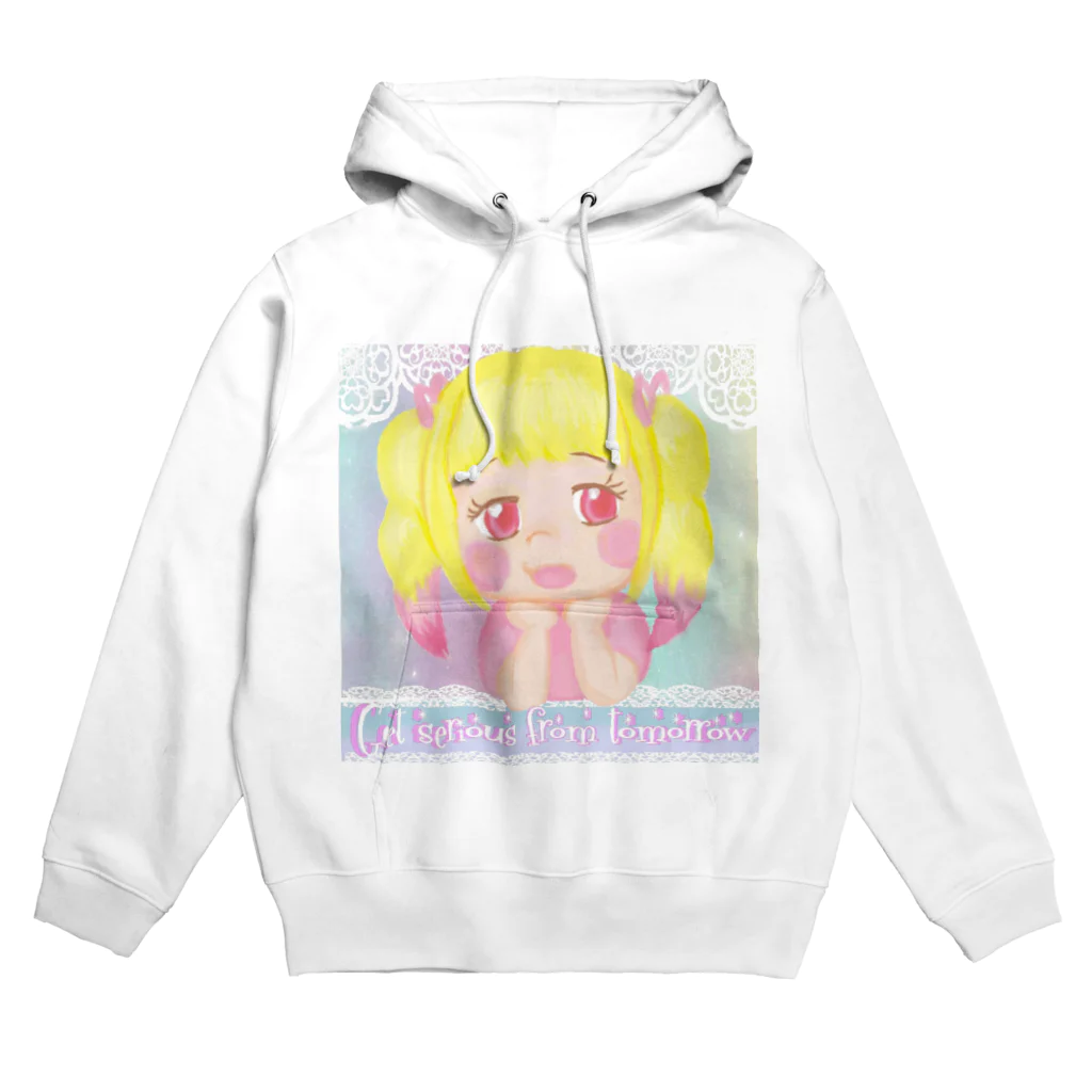 森崎アリス@ピンク星人のもりあり来月からやる気だす（文字なしver.） Hoodie