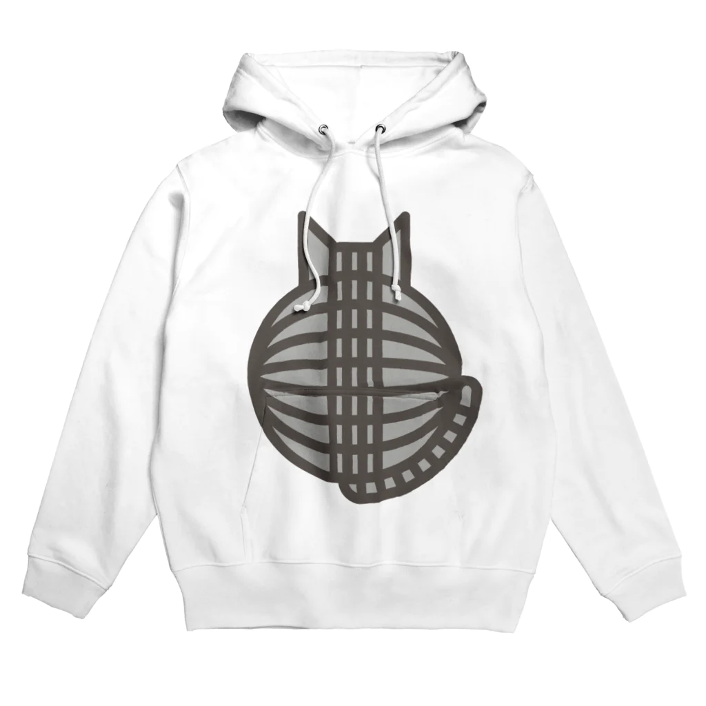 SHOP W　SUZURI店の猫の丸い背中（サバトラ） フーディ Hoodie