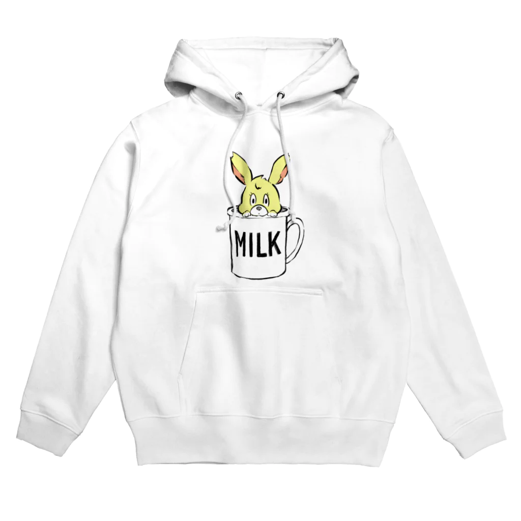 HAPPY MILK MARKETのカップに入ったウサギちゃん Hoodie