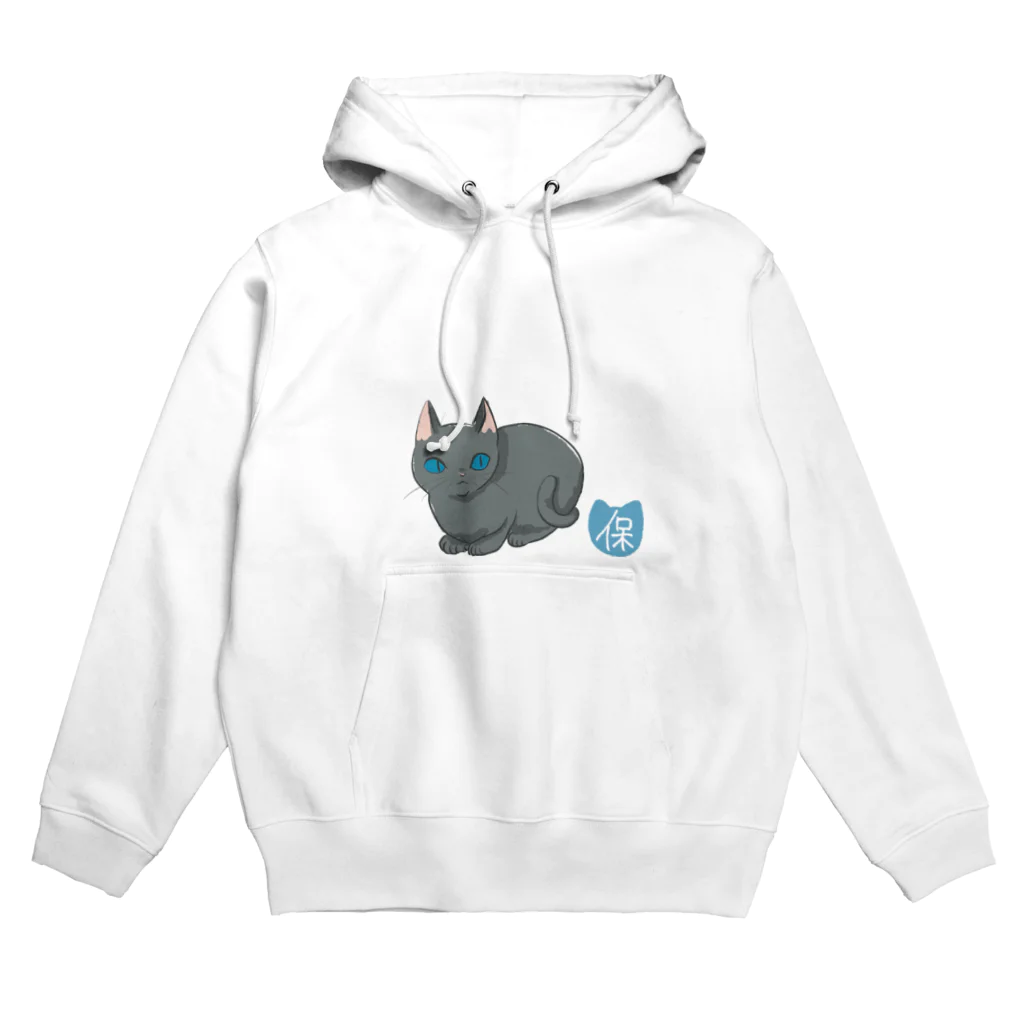 保護猫活動の支援のためのグッズ制作のロシアンブルー Hoodie