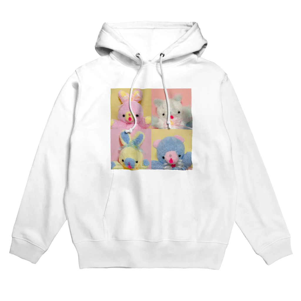 にくもちの赤ちゃん🧸のねこ くま うさぎの赤ちゃんたち 4匹 Hoodie