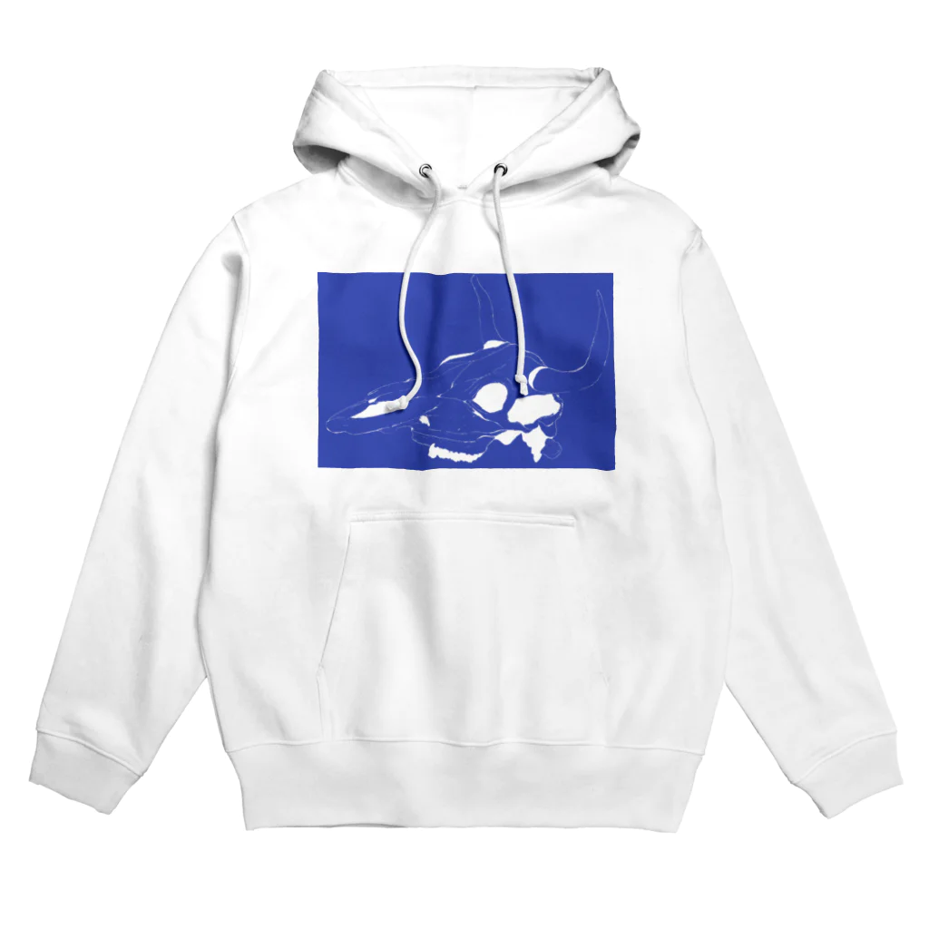 べべのお絵かきの牛の頭骨さん Hoodie