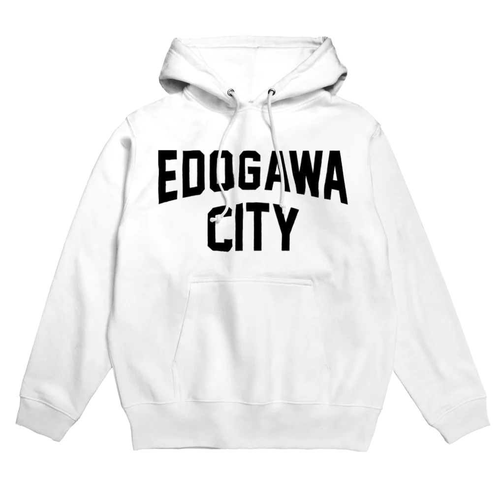 JIMOTOE Wear Local Japanの江戸川区 EDOGAWA CITY ロゴブラック Hoodie