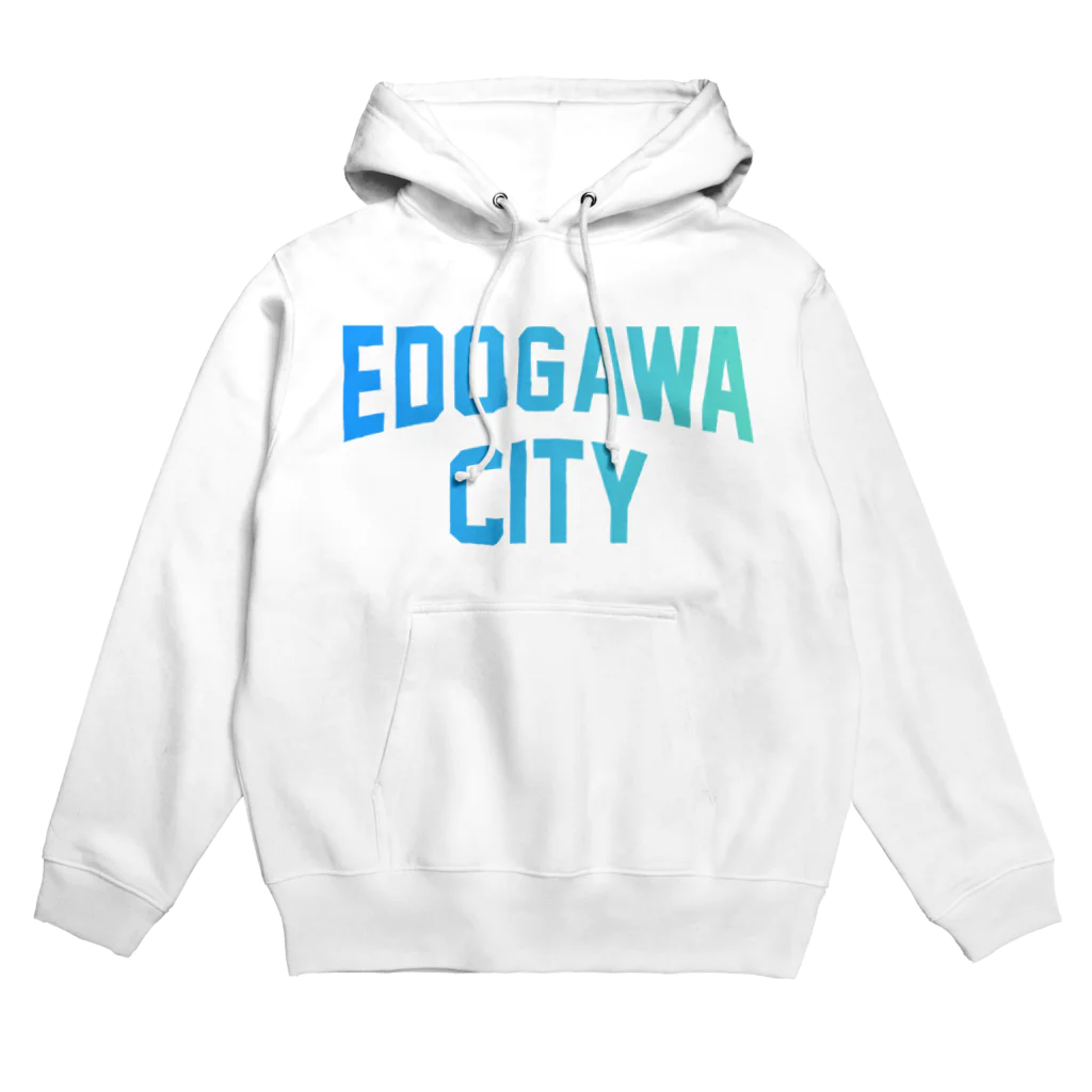 JIMOTO Wear Local Japanの江戸川区 EDOGAWA CITY ロゴブルー パーカー