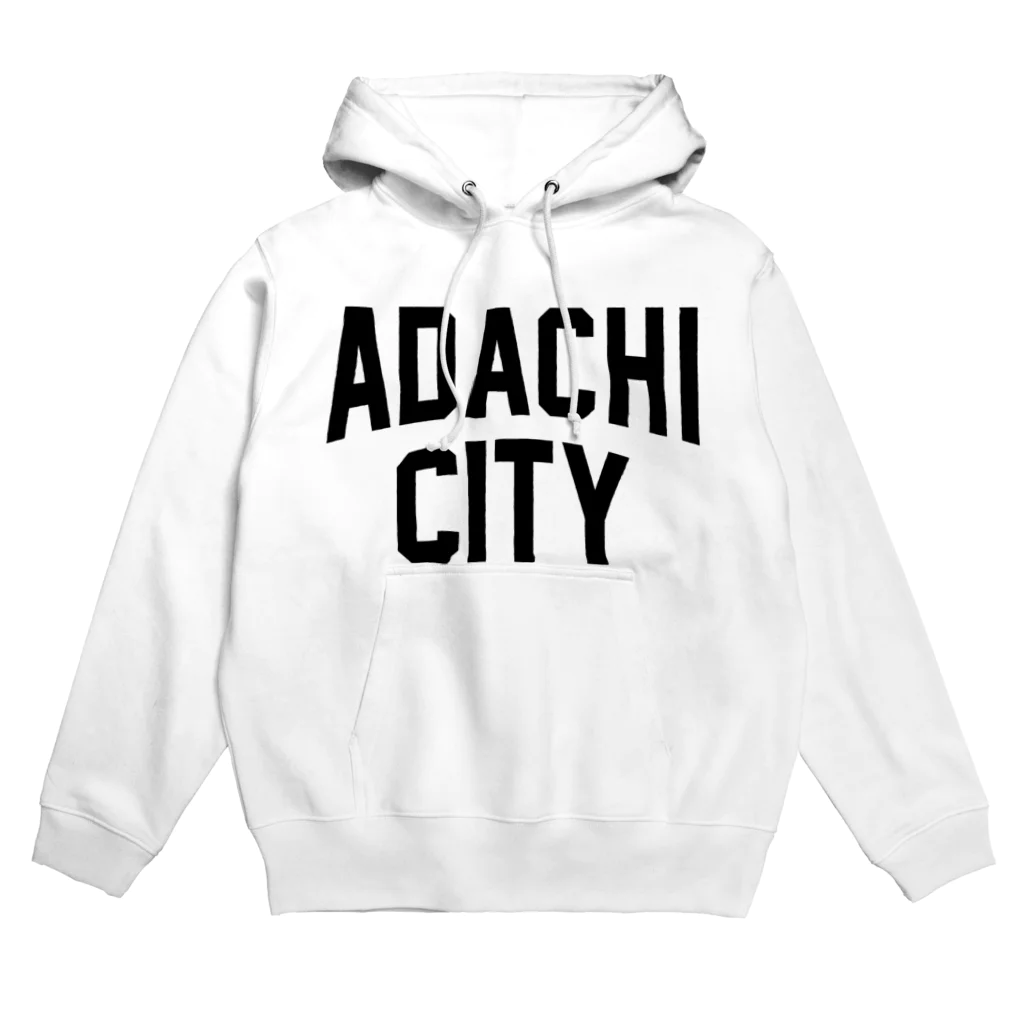 JIMOTOE Wear Local Japanの足立区 ADACHI CITY ロゴブラック　 Hoodie