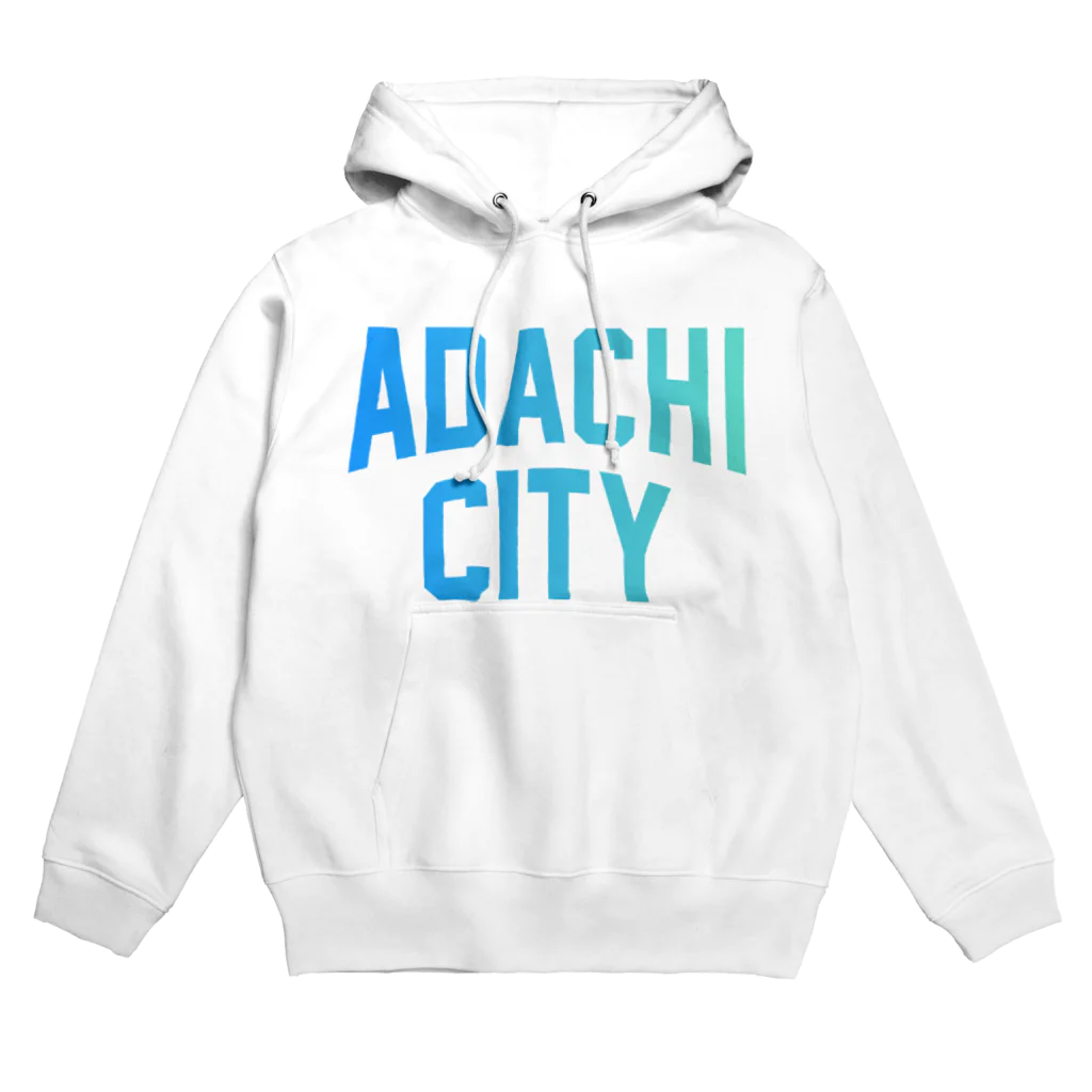 JIMOTO Wear Local Japanの足立区 ADACHI CITY ロゴブルー Hoodie