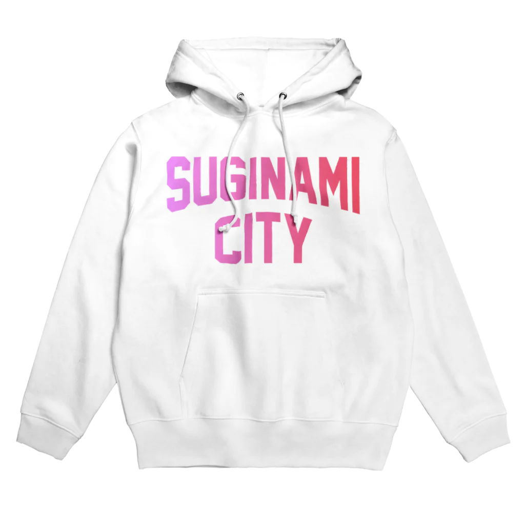 JIMOTOE Wear Local Japanの杉並区 SUGINAMI CITY ロゴピンク Hoodie