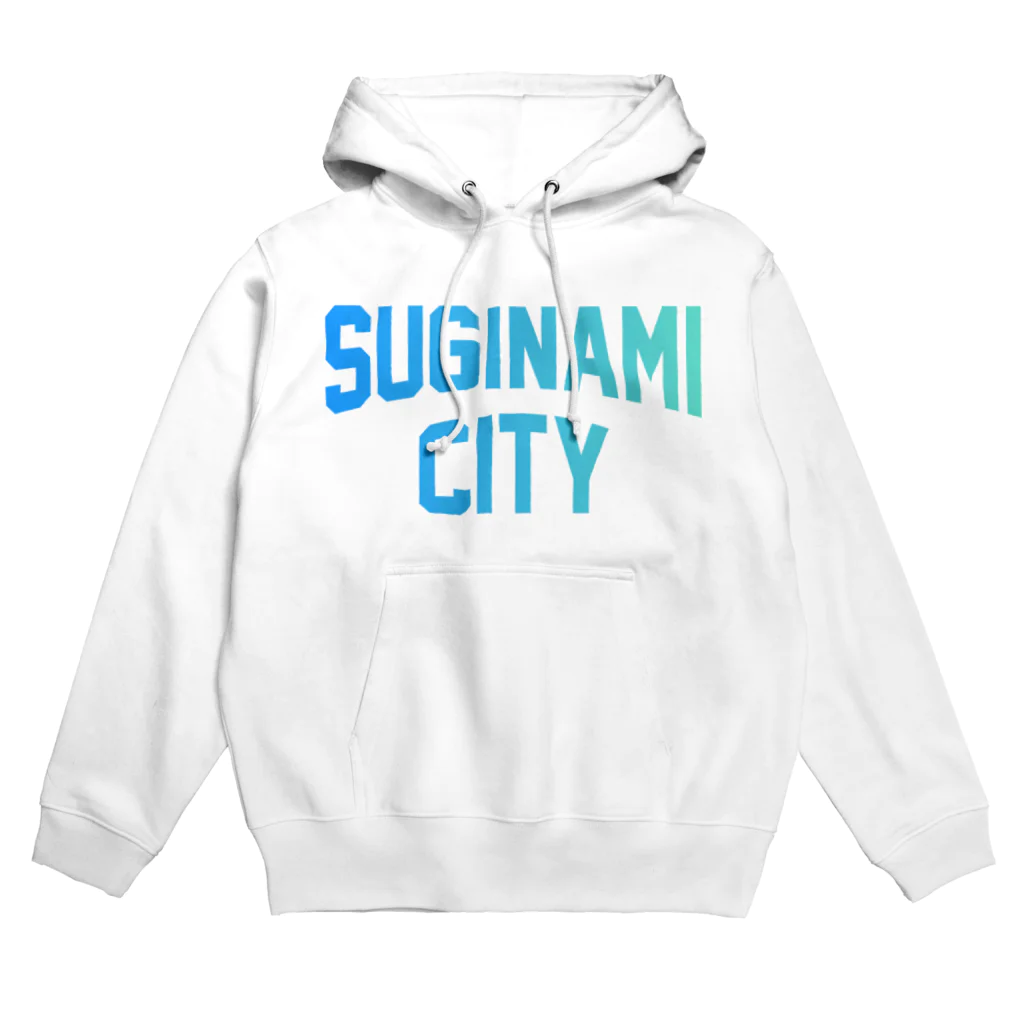 JIMOTOE Wear Local Japanの杉並区 SUGINAMI CITY ロゴブルー Hoodie