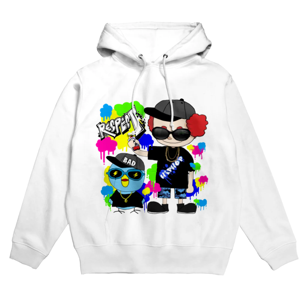 秘密結社(ㆁөㆁ)青い鳥のギャングスタ＆唯我HIPHOP丸シリーズ Hoodie