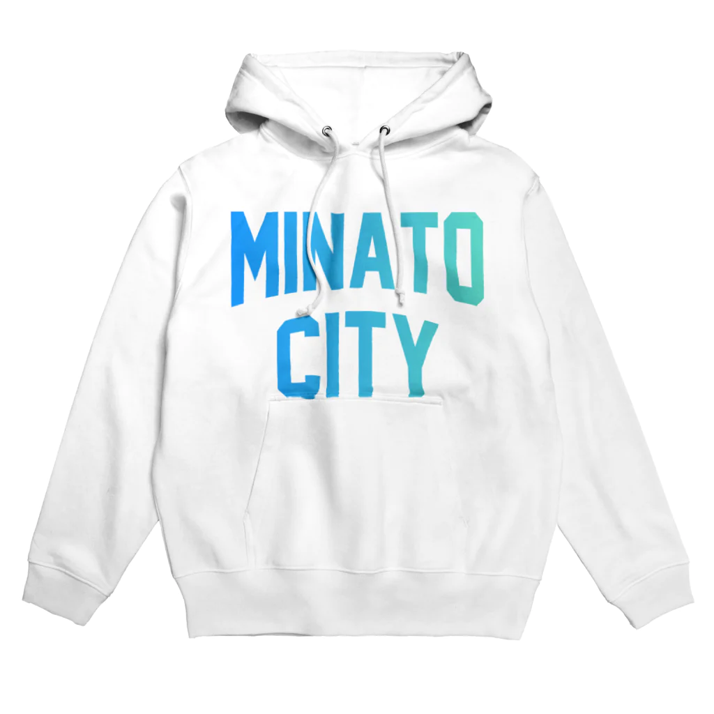 JIMOTO Wear Local Japanの港区 MINATO CITY ロゴブルー パーカー