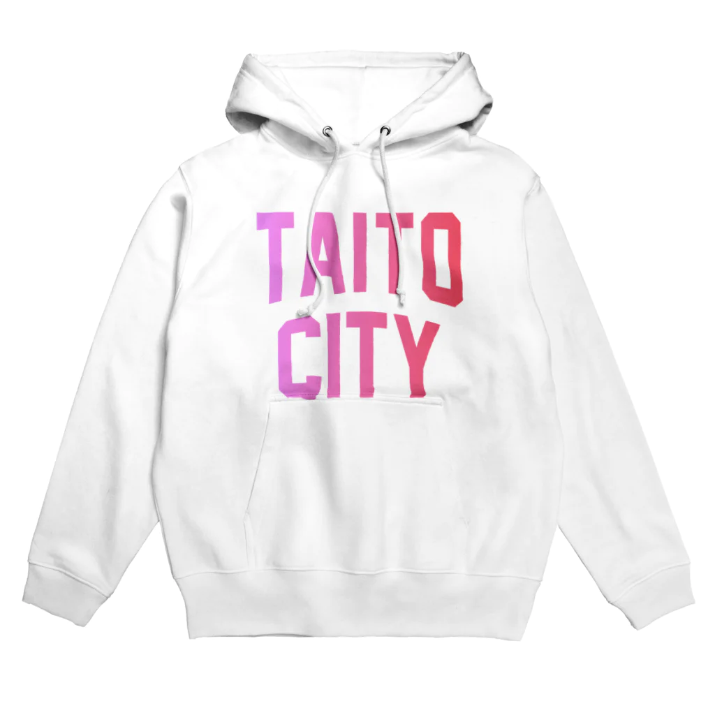 JIMOTO Wear Local Japanの台東区 TAITO TOWN ロゴピンク パーカー