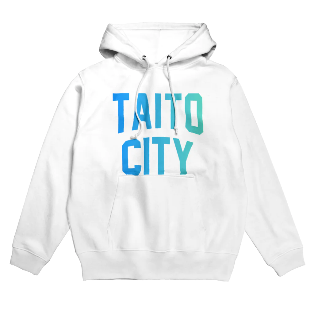 JIMOTO Wear Local Japanの台東区 TAITO WARD ロゴブルー Hoodie