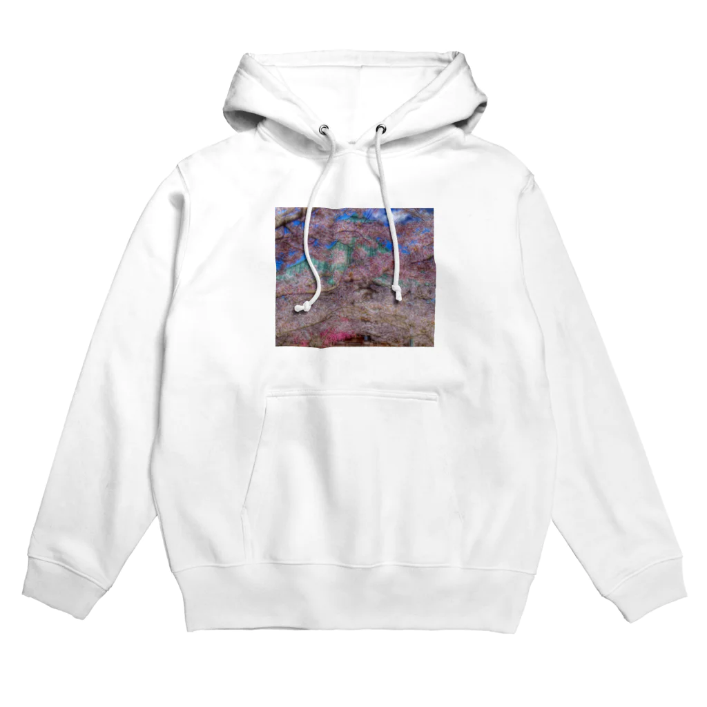 みぅ福島の桜の景色　青空の春鐘突き堂 Hoodie