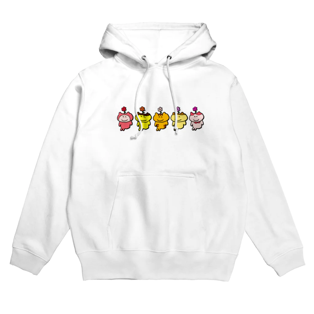 popopom777のねこファイブ Hoodie