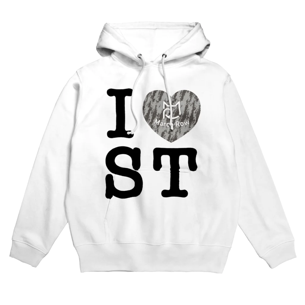 SHOP W　SUZURI店のI ♥ Saba Tora』シリーズ　フーディ Hoodie