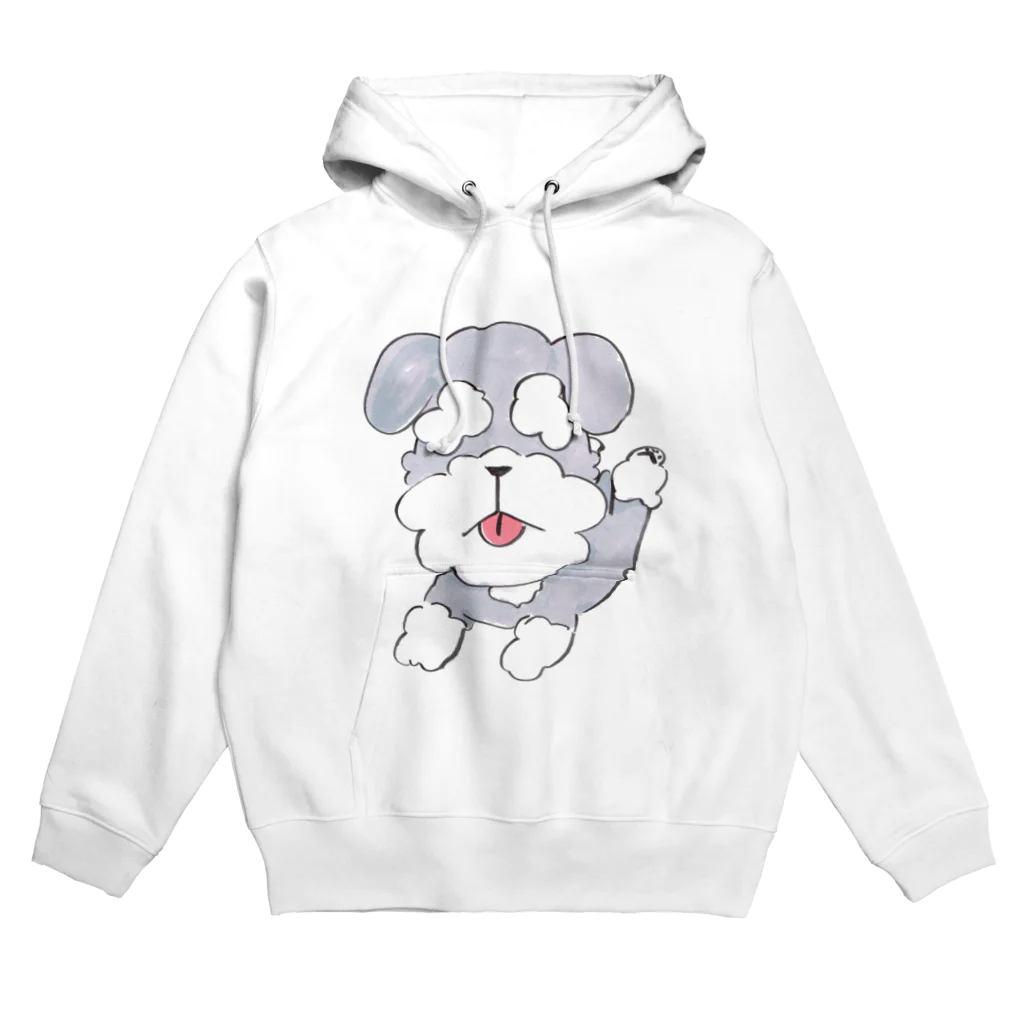 シュナウザーグッズ_みちゃのまゆげ犬のシュナウザー Hoodie