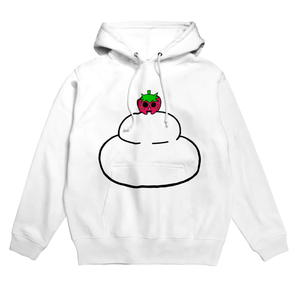 いちごのチーゴくん＆ゴーストベジタブルズのいちごのチーゴくん　鏡もち Hoodie