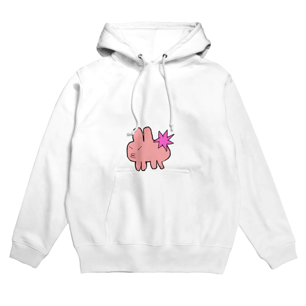 ヌードルゆるゆる屋のプイプイウサギ Hoodie