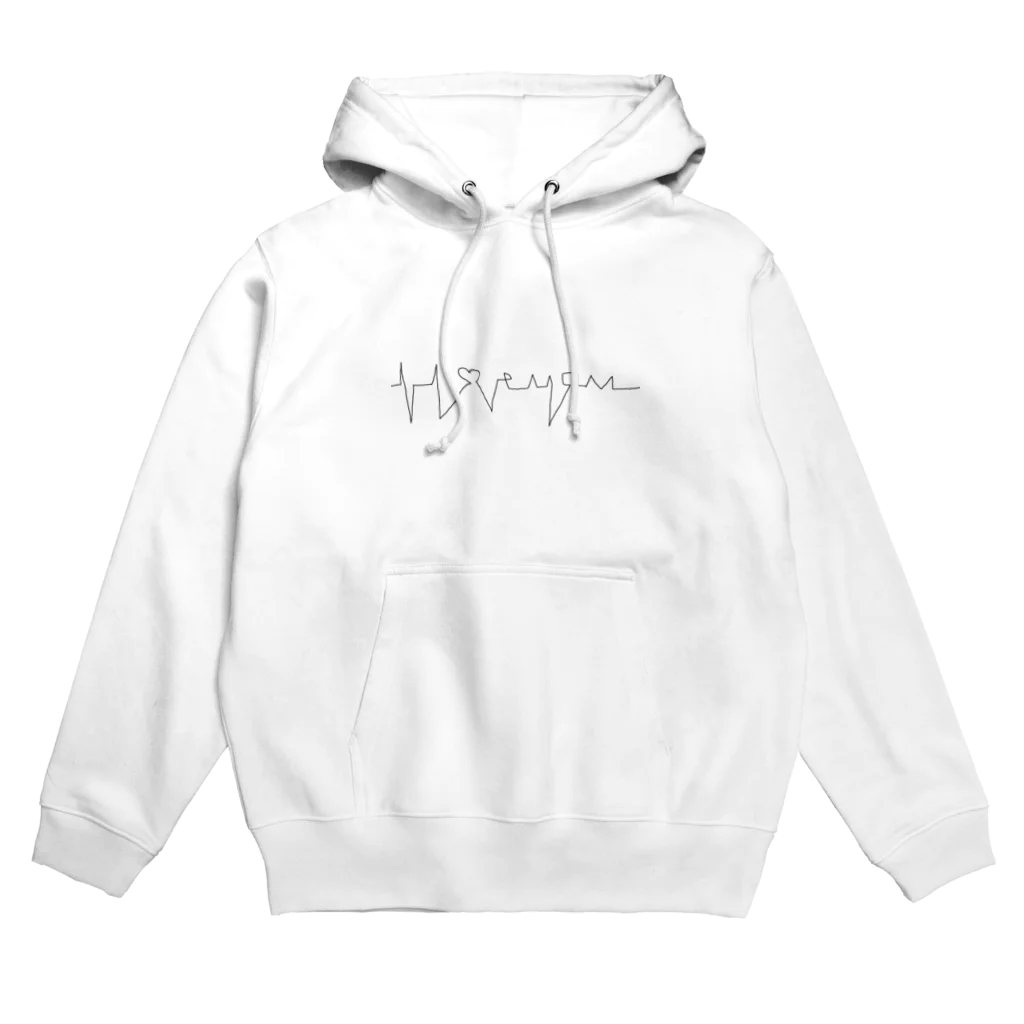 meguru kitanoのi love you 心電図 Hoodie