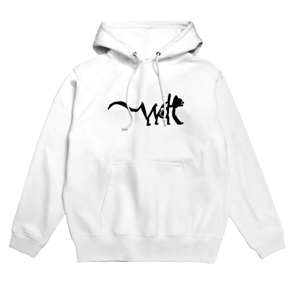 Wolfのワンポイント Hoodie