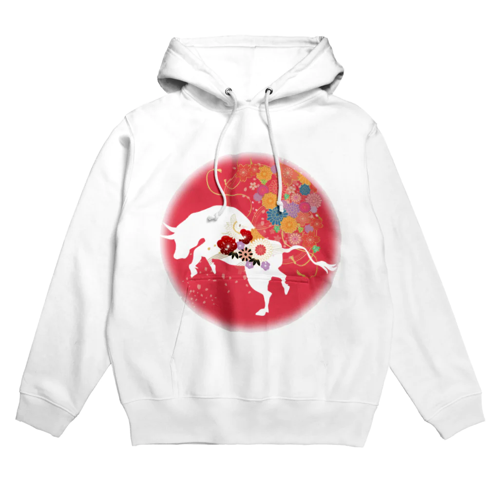 アクセルスタイルの和柄　丑年　 Hoodie