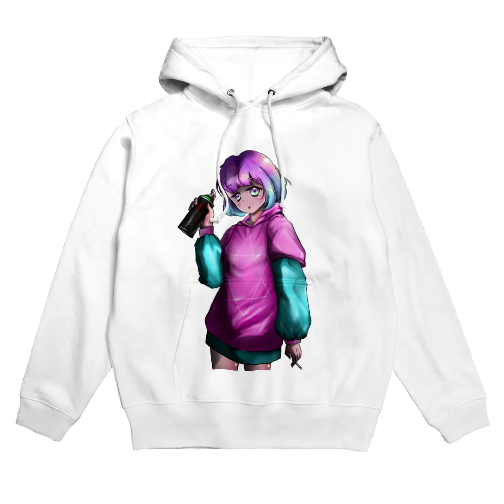 不リスクのグラフィティ少女 Hoodie