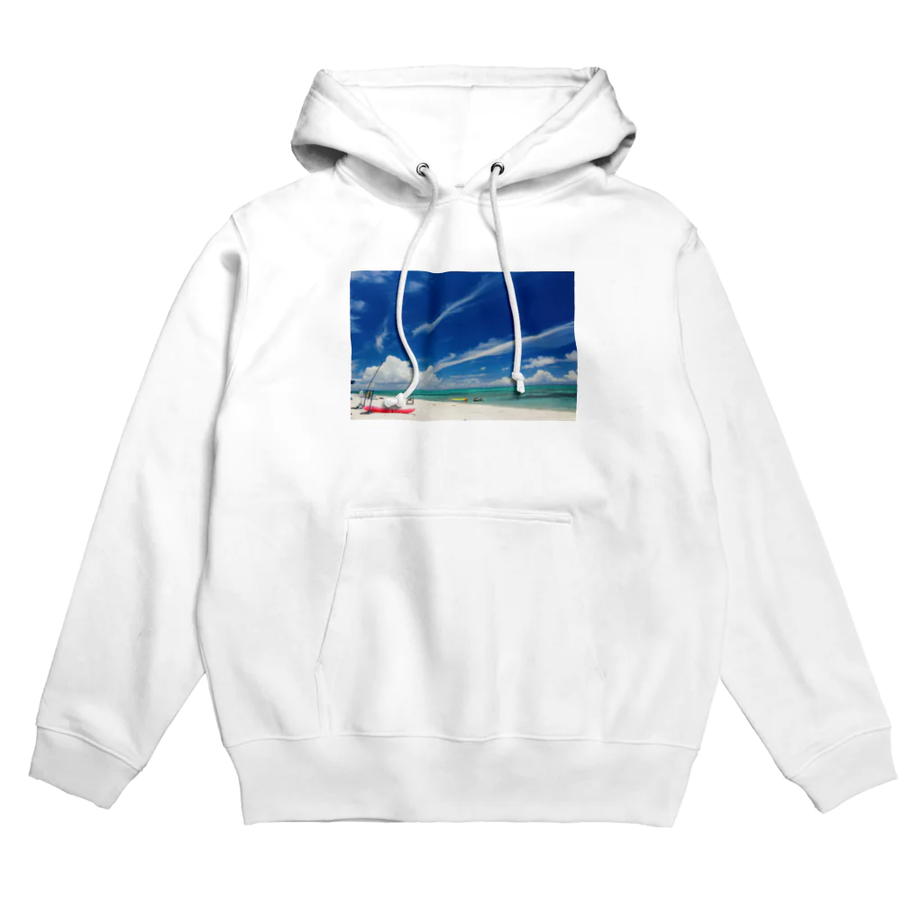 SAKURA スタイルの白い砂浜とビーチ Hoodie