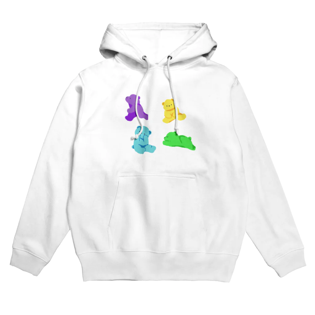 偏光のカラフルくまちゃん Hoodie