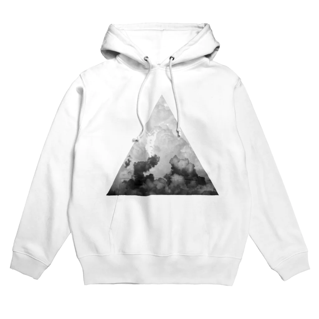 Xx_ALPHA_xXの三角 雲 白黒 Hoodie