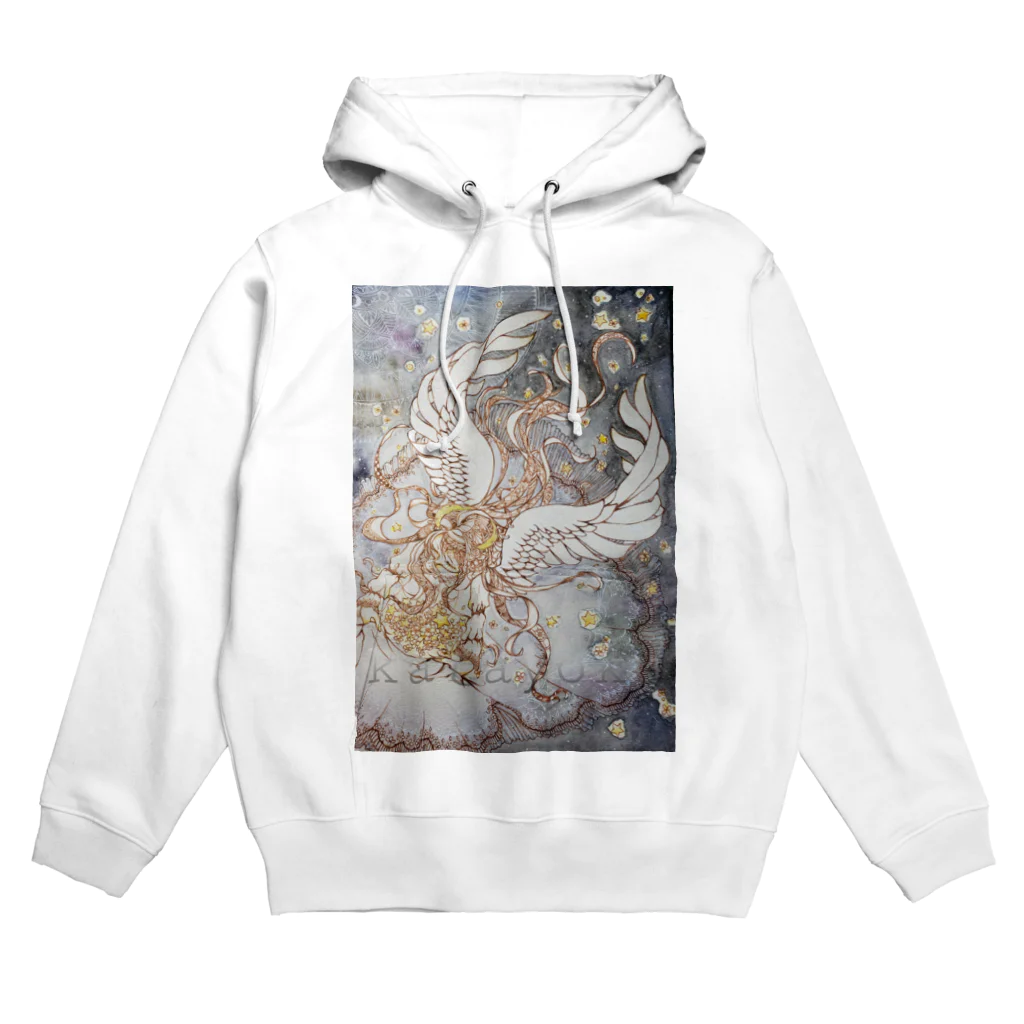 片翼の星屑の帳の天使 Hoodie