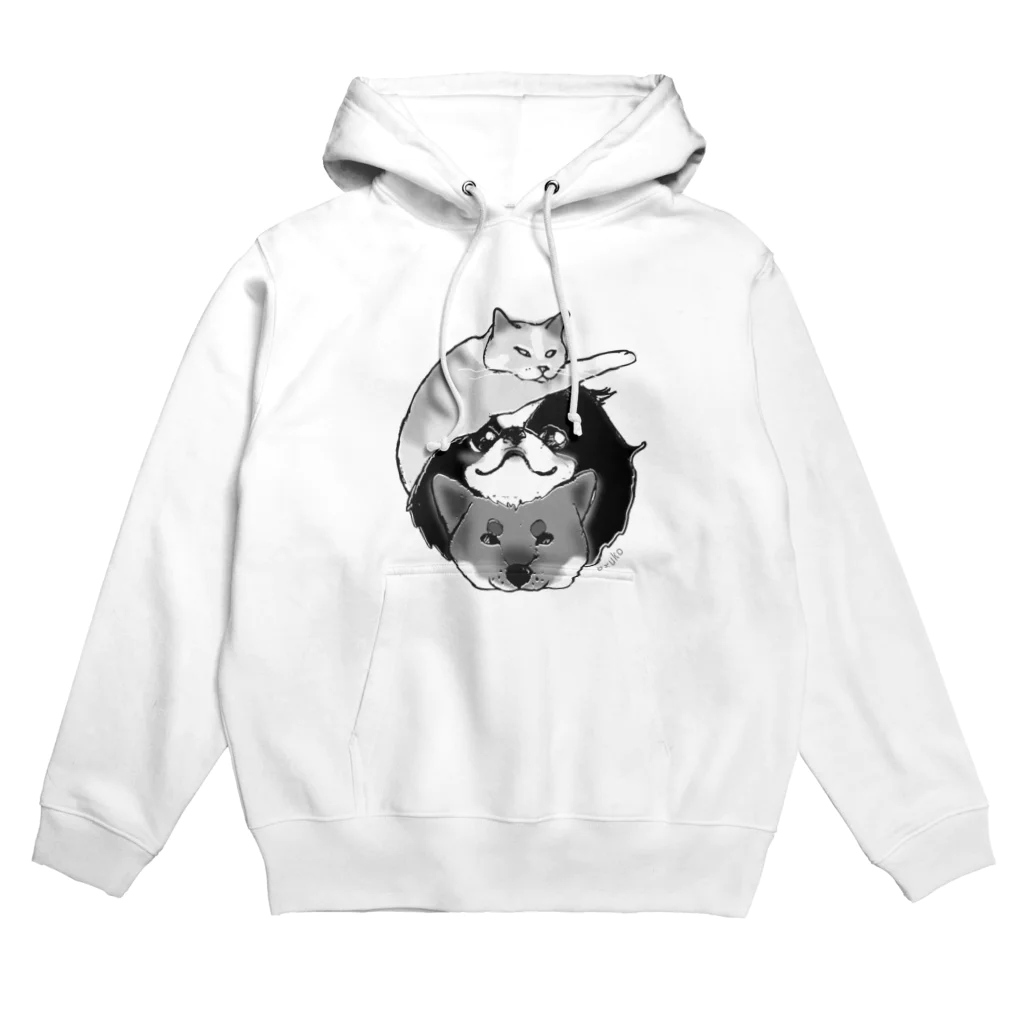 arukoのにゃん狆柴っ！mono Hoodie