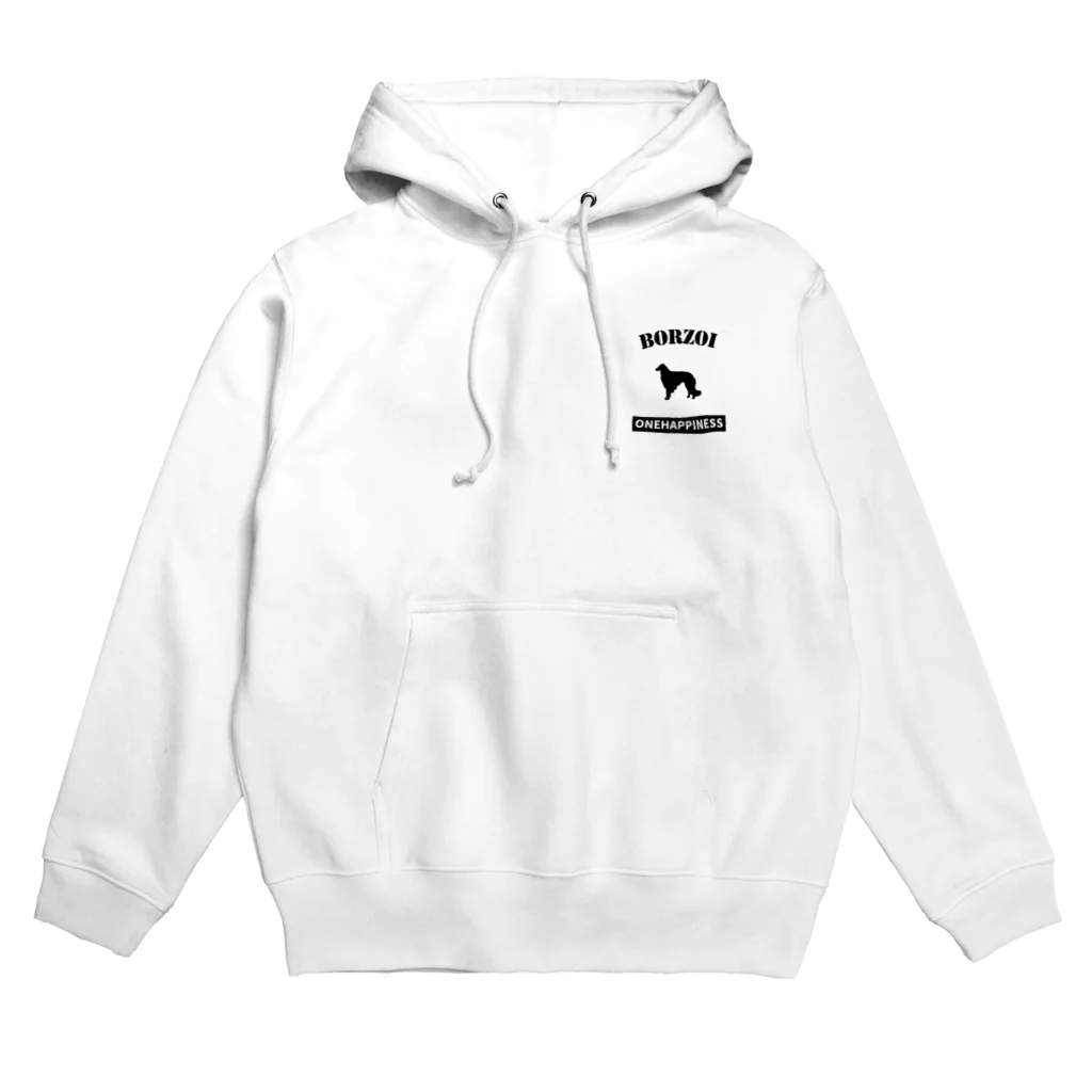 onehappinessのONEHAPPINESS　ボルゾイ Hoodie