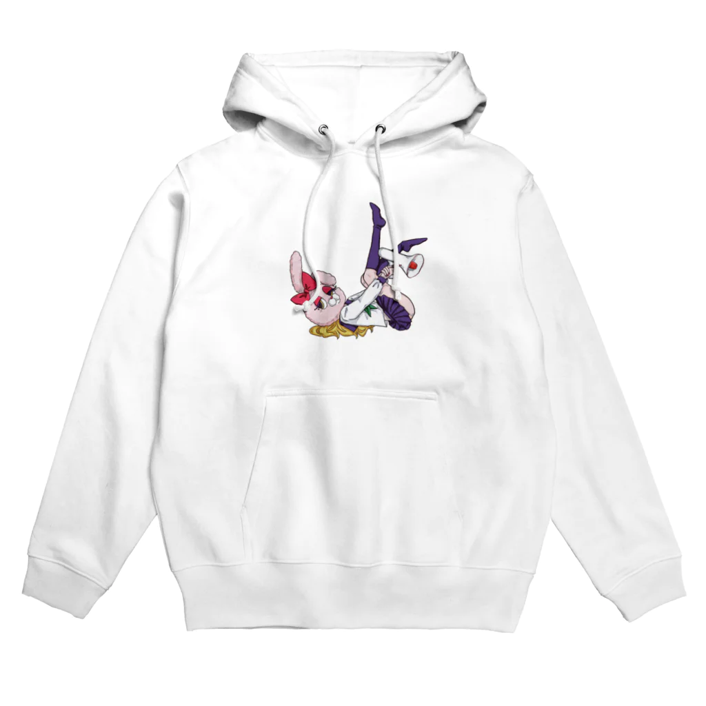 ムッチッパのうさぎ頭のセーラー少女 Hoodie