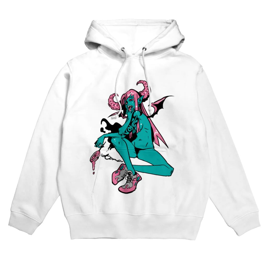 tama.llustrationのロックT ROCK'N PUNK - 悪魔ちゃん スニーカー Hoodie