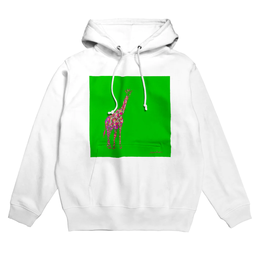 searchase(sachiyo.s)のanimal-blooming キリン Hoodie